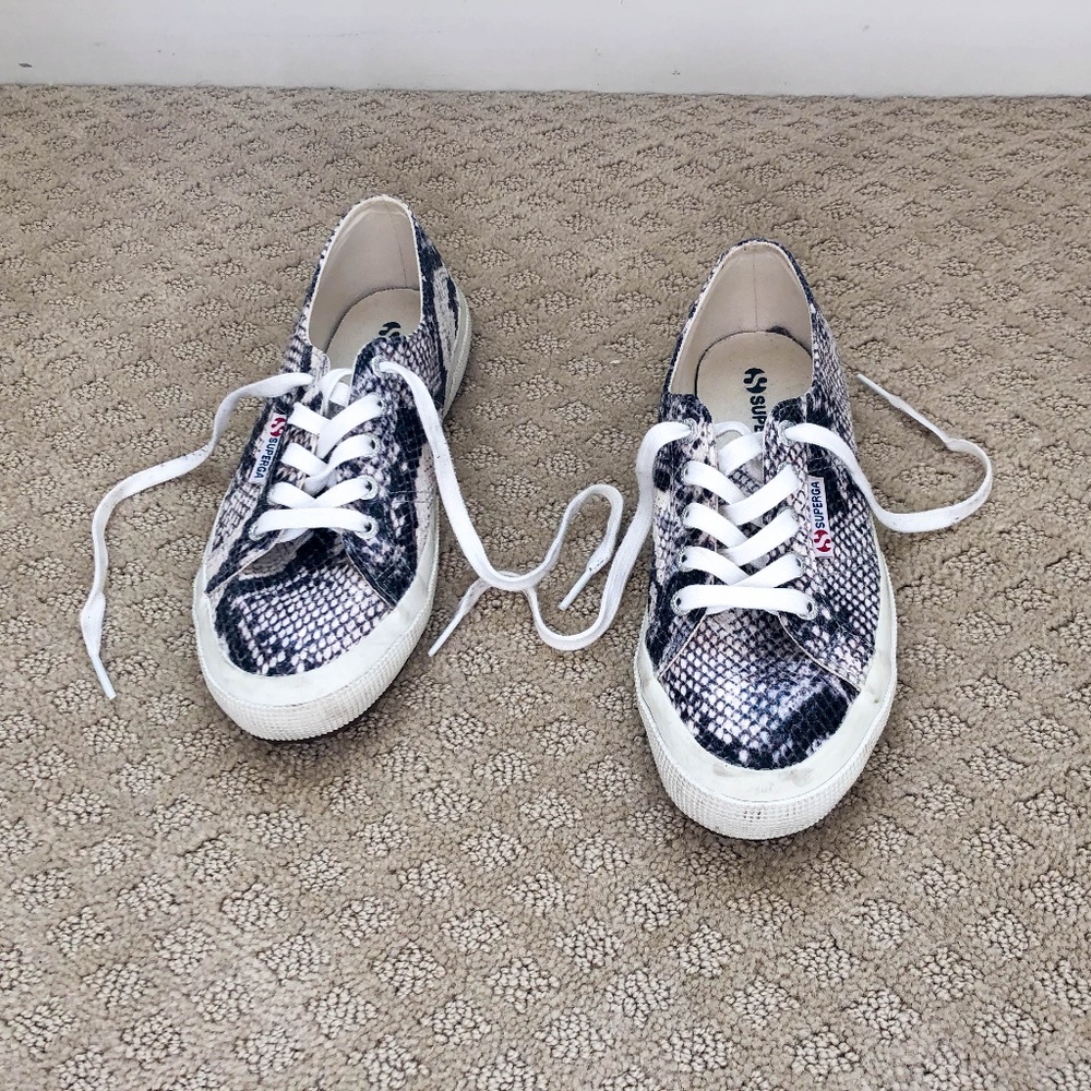 SUPERGA Snake Print Sneakers